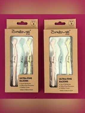 The Creme shop Ultra Fine Derma-plane PrecisionRazors with Covers(2 Sets of 3)